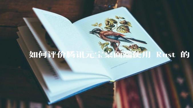 如何评价腾讯元宝桌面端使用 Rust 的 Tauri 框架？
