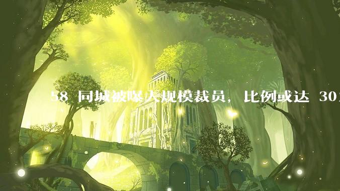58 同城被曝大规模裁员，比例或达 30%，具体情况如何？58 同城目前面临哪些问题？